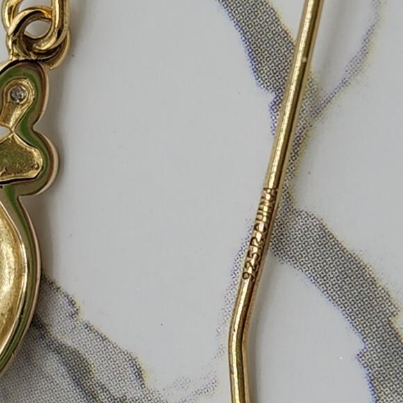 18k Yellow Gold Plated Silver Genuine Blue Topaz Diamond Dangle Hook Earrings - Picture 6 of 7